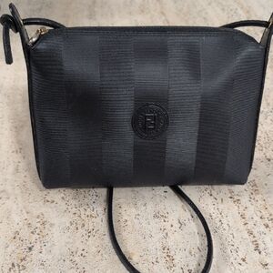 Fendi Striped Black Crossbody Bag